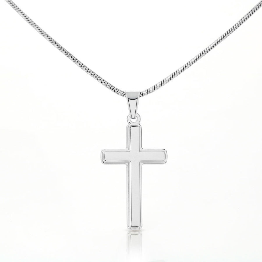 To My Grandson, Never Give Up - Cross Necklace