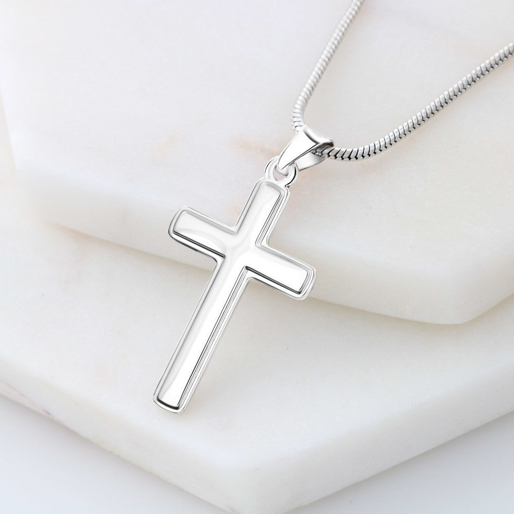 Granddaughter, Never Give Up - Cross Necklace (GD87-P)