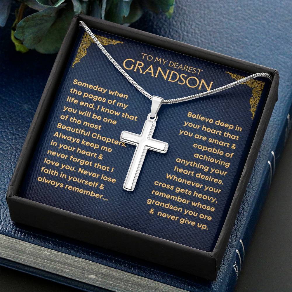 Grandson, Never Lose Faith - Cross Necklace (GS58)