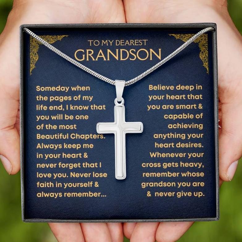 Grandson, Never Lose Faith - Cross Necklace (GS58)