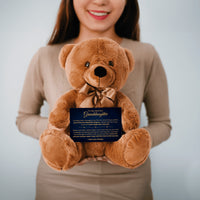 Thumbnail for [Almost Sold Out] Granddaughter, Never Forget - Teddy Bear with Canvas Message Card (GD79)