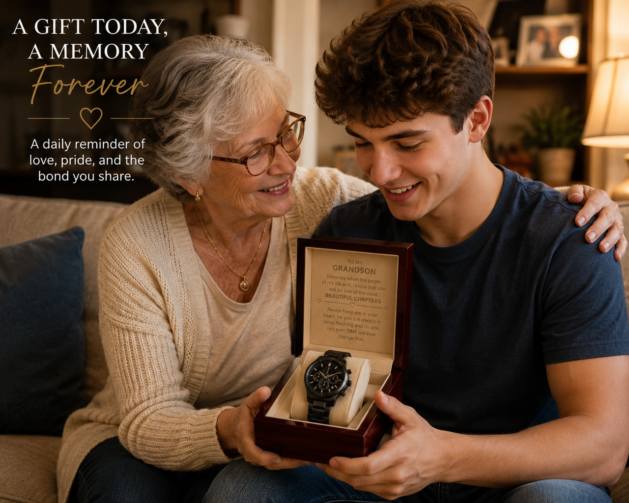 To My Grandson, Most Beautiful Chapters - Chronograph Wrist Watch
