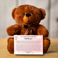 Thumbnail for Granddaughter, Brightest Star - Teddy Bear with Personalized Canvas (GD89-P)