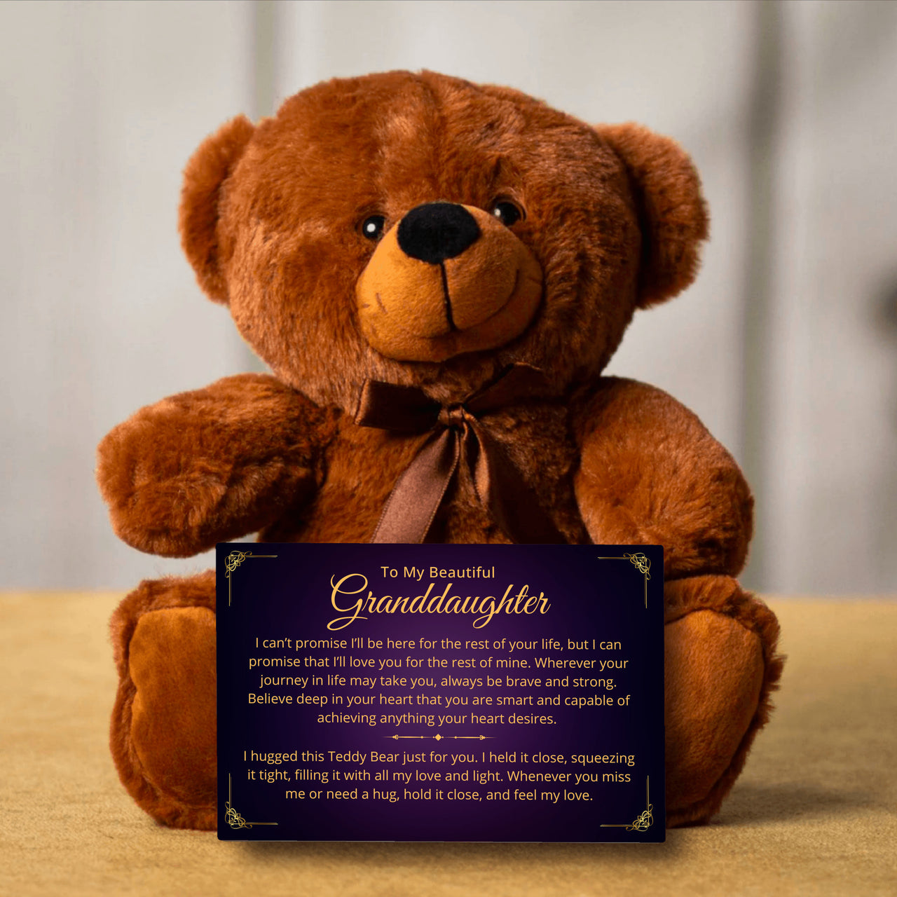 Granddaughter, Brave and Strong - Teddy Bear with Canvas (GD91)