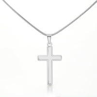 Thumbnail for A silver cross necklace for grandson.