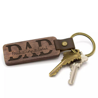 Thumbnail for Engraved Wooden Key Chain for Dad
