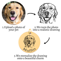Thumbnail for Dog Mom, Forever Loved - Dog Portrait Necklace