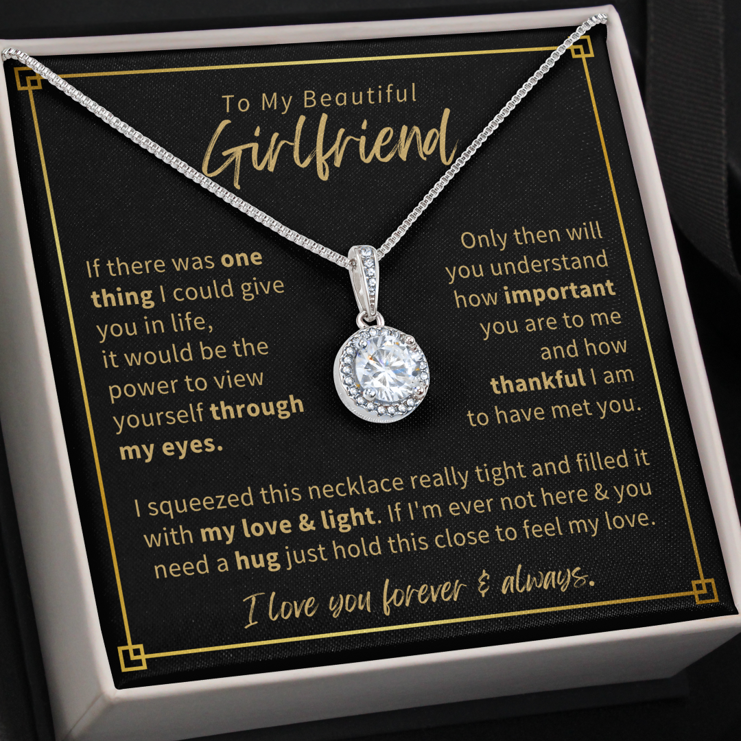 To My Girlfriend, My Love & Light - Eternal Love Necklace