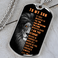 Thumbnail for To My Son, I Believe In You, Love Mom - Luxury Dog Tag Necklace