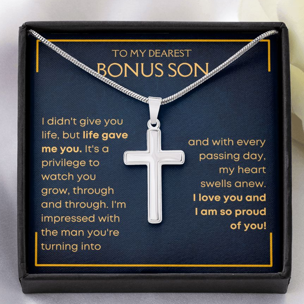 Bonus Son, Life Gave Me You - Cross Necklace