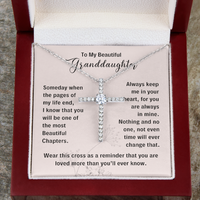 Thumbnail for To My Granddaughter, Beautiful Chapters - Cubic Zirconia Cross Necklace