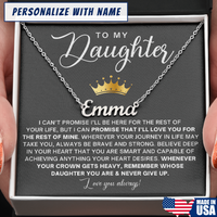 Thumbnail for Daughter, Never Give Up - Personalized Name Necklace
