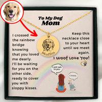 Thumbnail for To My Dog Mom, Until We Meet Again - Dog Portrait Necklace