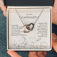 Thumbnail for Granddaughter, My Beautiful Chapter - Interlocking Hearts Necklace