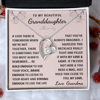 Thumbnail for Granddaughter, Be Bold Enough... Love, Grandma - Forever Love Necklace