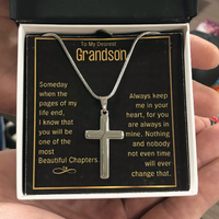 Thumbnail for To My Grandson, Most Beautiful Chapters - Cross Necklace