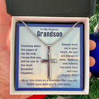 Thumbnail for To My Grandson, You Are Loved - Cross Necklace