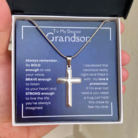 Thumbnail for To My Grandson, Always Remember - Cross Necklace