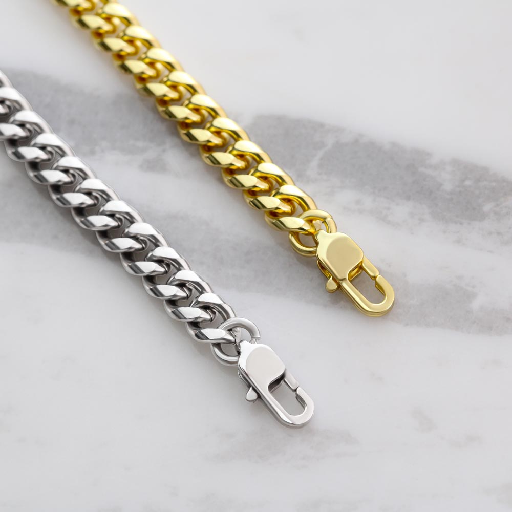 To My Son, Just Do Your Best - Cuban Link Chain Necklace