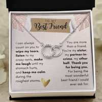 Thumbnail for Best Friend, I Can Always Count On You - Infinity Circle Necklace