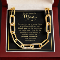 Thumbnail for To My Mom, You Are My World - Forever Linked Necklace