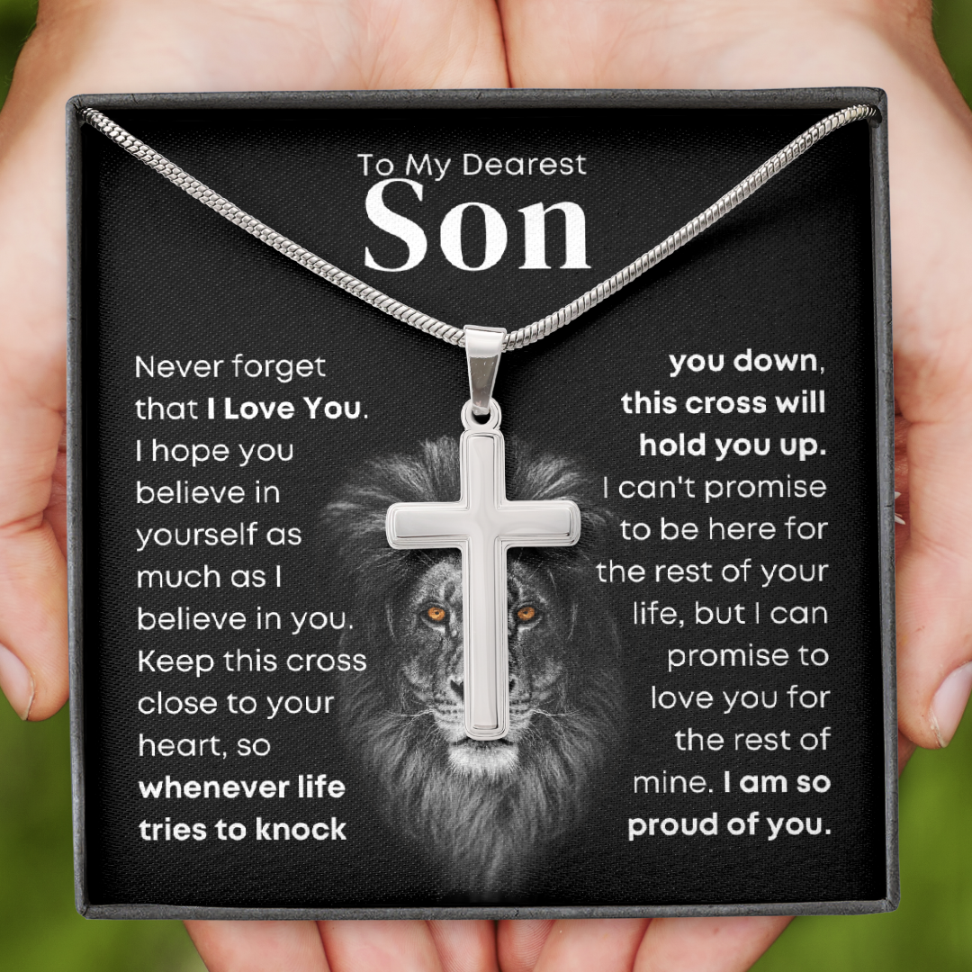 To My Son, I Believe In You - Cross Necklace (S36)
