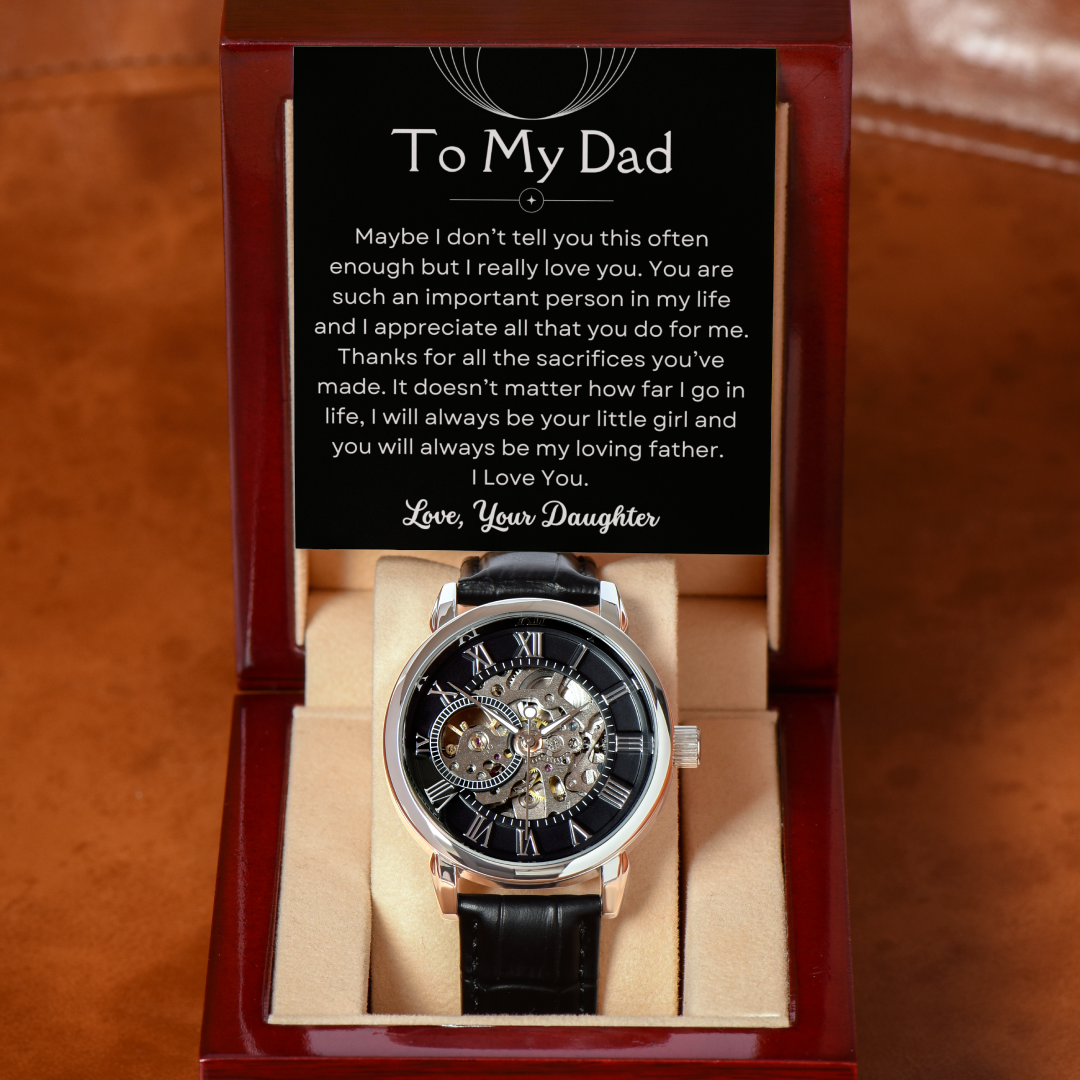 Dad, The Most Important Person, From Daughter - Automatic Watch