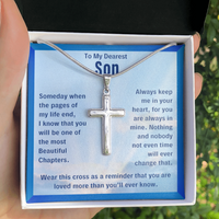 Thumbnail for To My Son, You Are Loved - Cross Necklace
