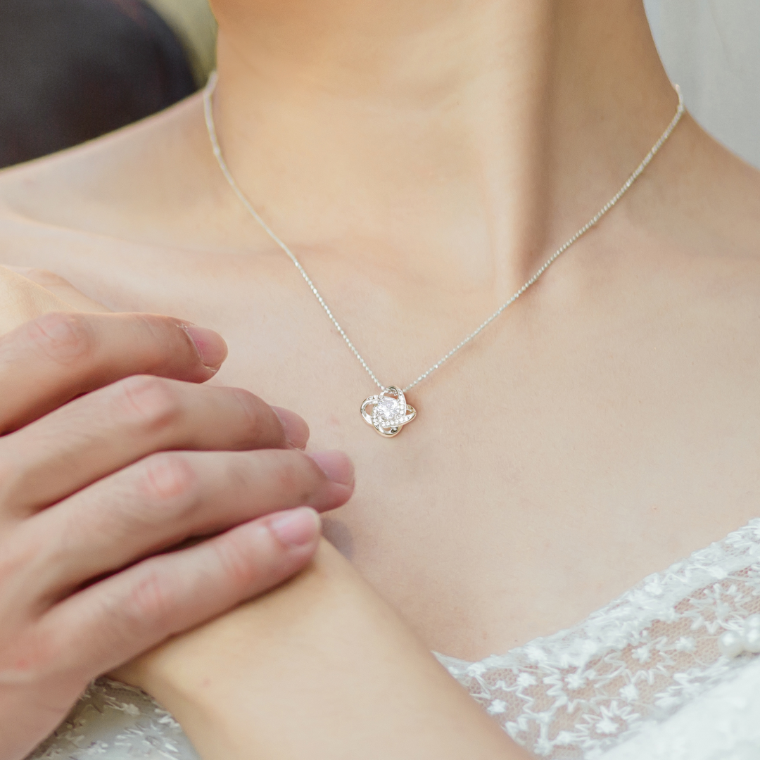To My Granddaughter On Your Wedding Day - Love Knot Necklace