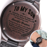 Thumbnail for To My Son, Beautiful Chapters - Engraved Wooden Watch
