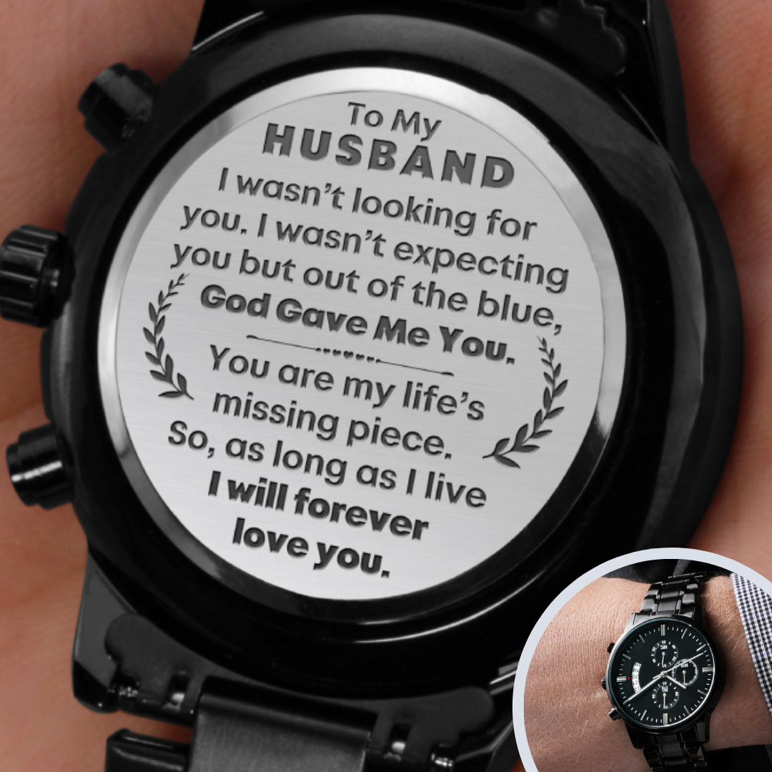 To My Husband, God Gave Me You - Chronograph Wrist Watch