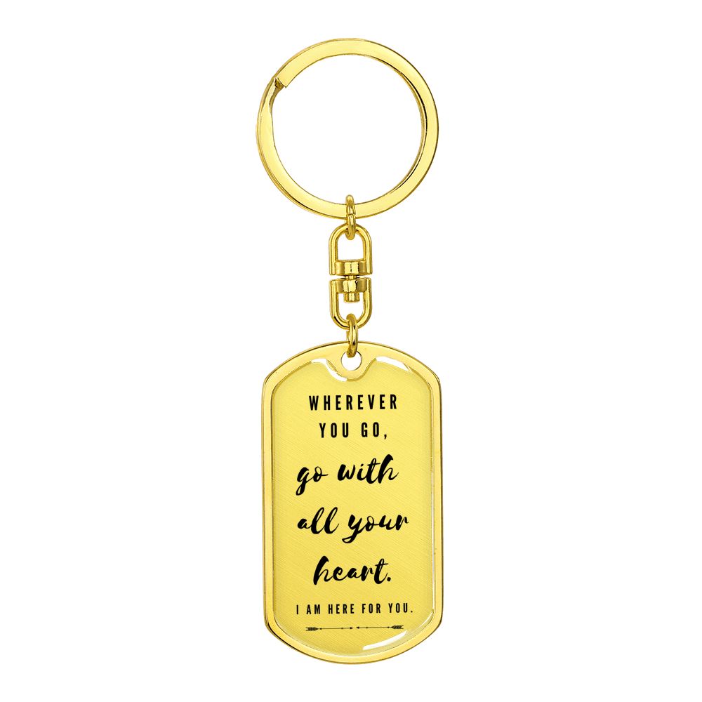 Send Off To College Dog Tag Keychain