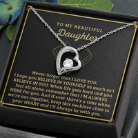 Thumbnail for To My Daughter, I'm Always Here For You - Forever Love Necklace