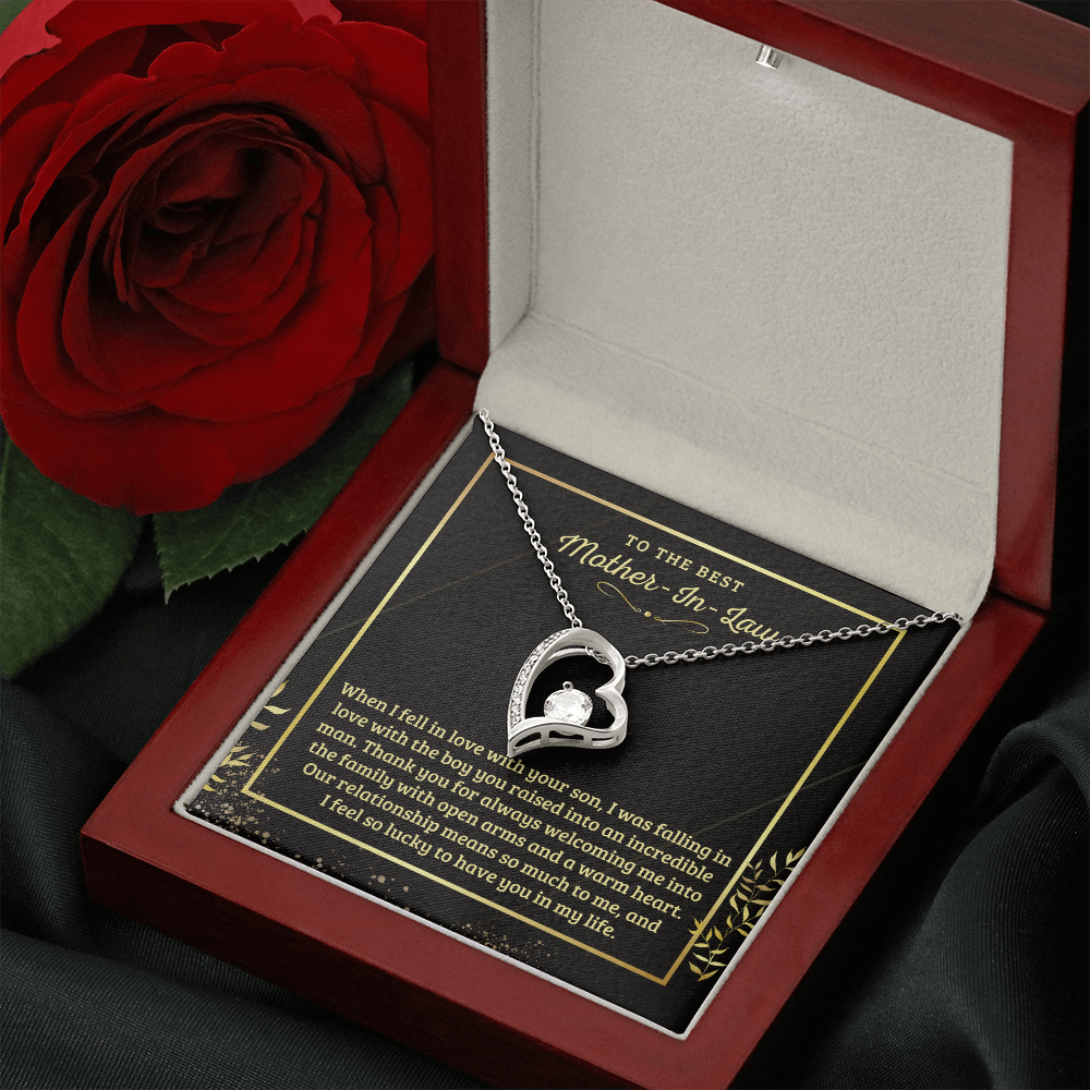To My Mother-In-Law, Our Relationship Means So Much To Me - Forever Love Necklace