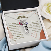 Thumbnail for Personalized Two Peas In A Pod Necklace For Best Friend