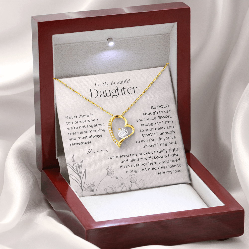 To My Daughter, Always Remember This - Forever Love Necklace