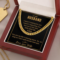 Thumbnail for To My Husband, God Gave Me You - Cuban Link Chain