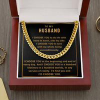 Thumbnail for To My Husband, I Choose You - Cuban Link Chain Necklace