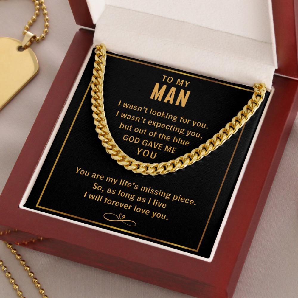 To My Man, God Gave Me You - Cuban Link Chain