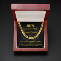 Thumbnail for To My Son, Just Do Your Best - Cuban Link Chain Necklace