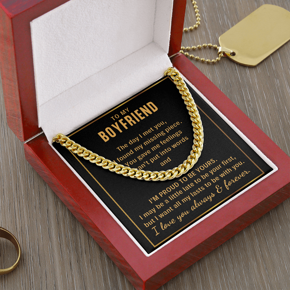 To My Boyfriend, I'm Proud To Be Yours - Cuban Chain Necklace