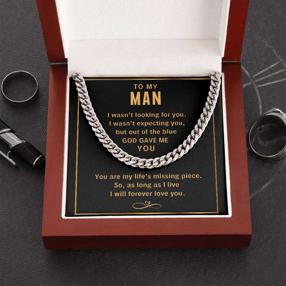 To My Man, God Gave Me You - Cuban Link Chain