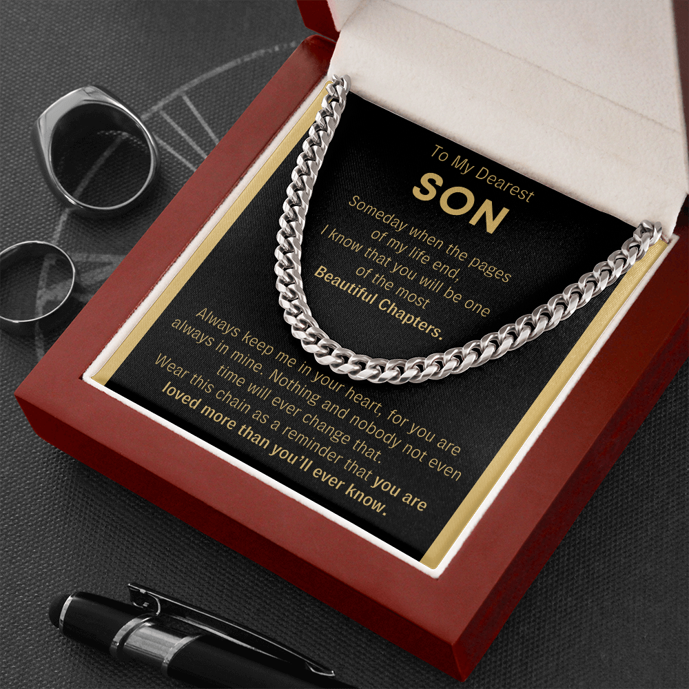To My Son, Most Beautiful Chapters - Cuban Link Chain