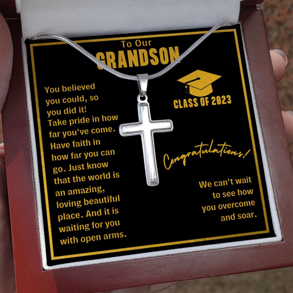 Grandson, Class of 2023 - Cross Necklace