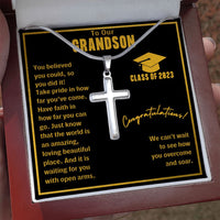 Thumbnail for Grandson, Class of 2023 - Cross Necklace