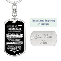 Thumbnail for To My Grandson, Most Beautiful Chapter - Dog Tag Keychain