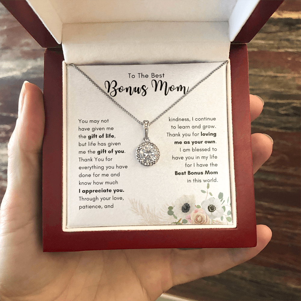 To The Best Bonus Mom, The Gift Of You - Eternal Necklace