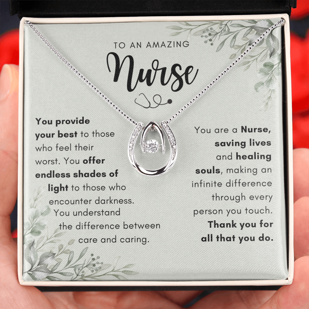 To An Amazing Nurse - Horseshoe Necklace