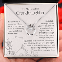 Thumbnail for To My Granddaughter, I Will Love And Protect You - Horseshoe Necklace
