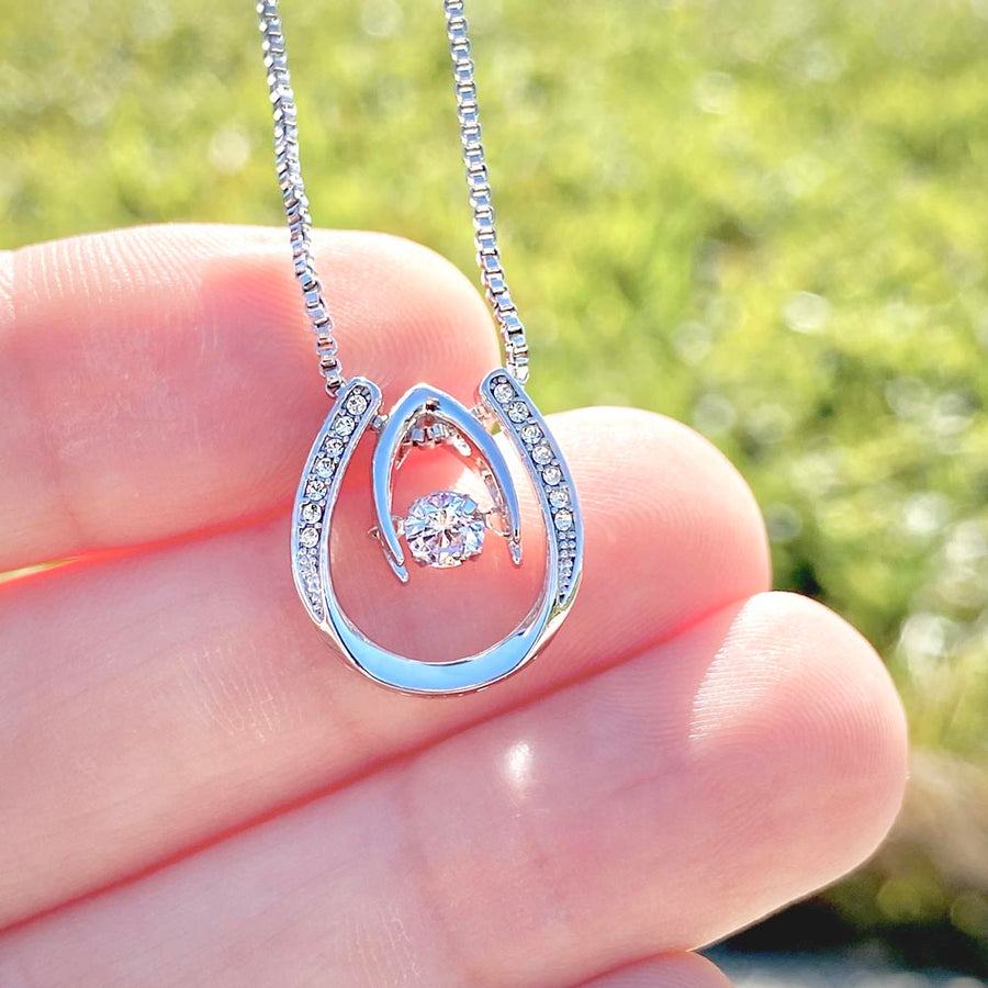 To My Mom, You'll Always Be My Caring Mother - Lucky Horseshoe Necklace